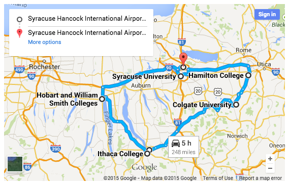 Syracuse campus visits itinerary